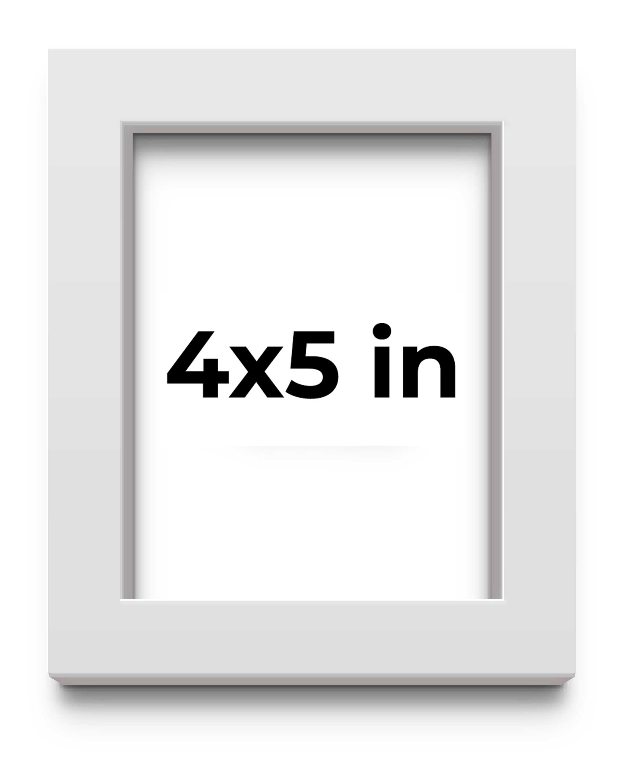 4x5 White Shadowbox Frame - Interior Size 4x5 by 1.75 Inches - Made to ...