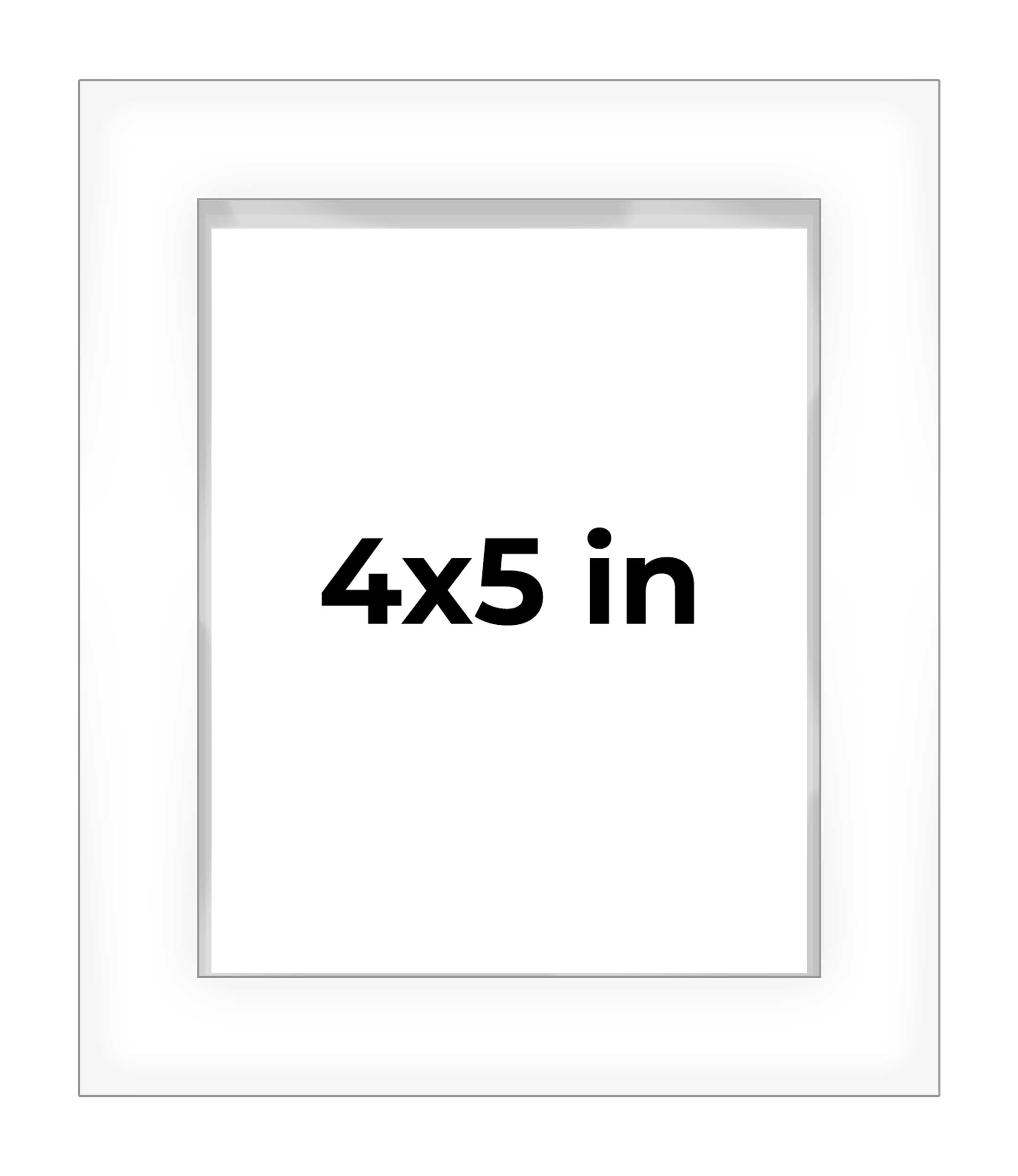 4x5 White Shadowbox Frame Interior Size 4x5 by Inches Made