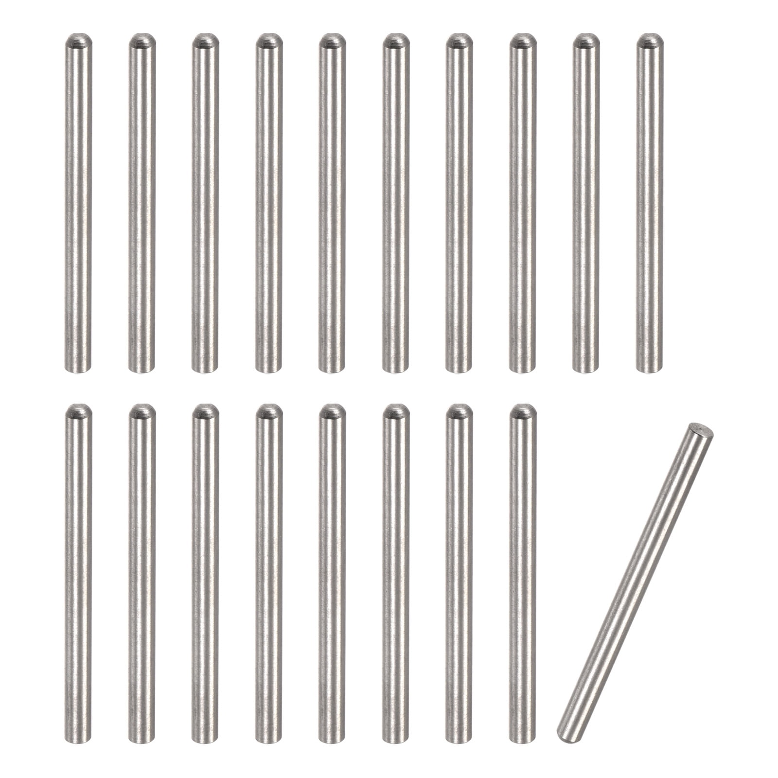 Uxcell 2mm X 30mm Dowel Pin Stainless Steel, 60 Pcs 304 Stainless Steel Pegs For Shelves Furniture Fixing Silver