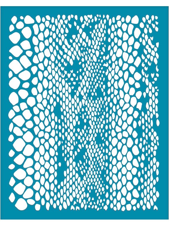 4x5Inch Snakeskin Silk Screen Stencil for Polymer Clay Snake Print Animal Print Mesh Transfer for Polymer Clay Earrings Jewelry Making