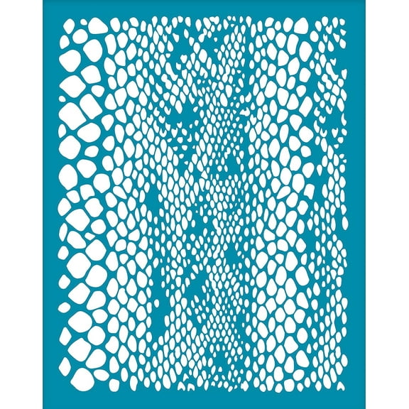 4x5Inch Snakeskin Silk Screen Stencil for Polymer Clay Snake Print Animal Print Mesh Transfer