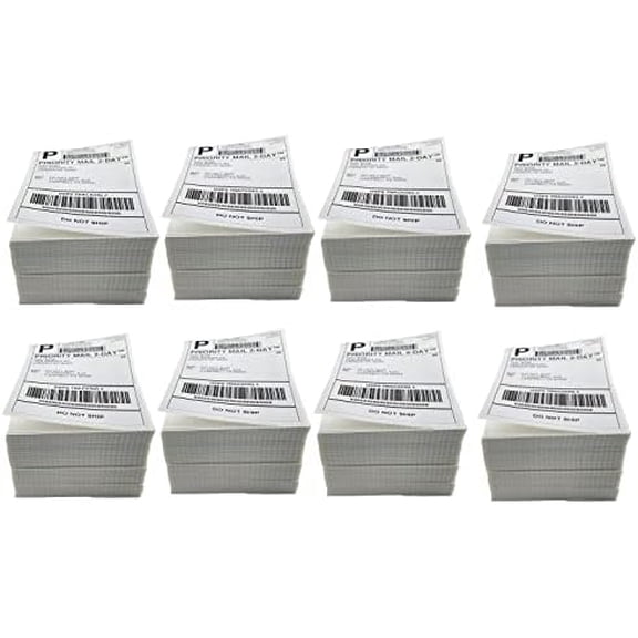4x6 4000 Fanfold Direct Thermal Shipping Address Labels, Perforated, Rollo & Zebra Printers Compatible$$Office
