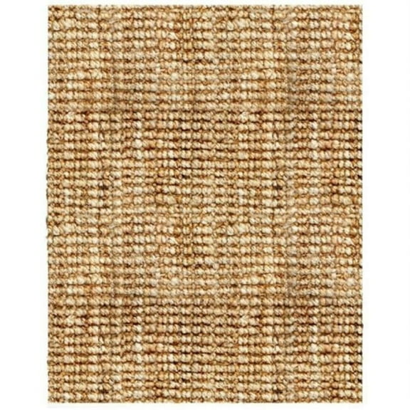 4x6 ANDES Natural Boucle Hand Spun Jute Rug  Tucked Ends