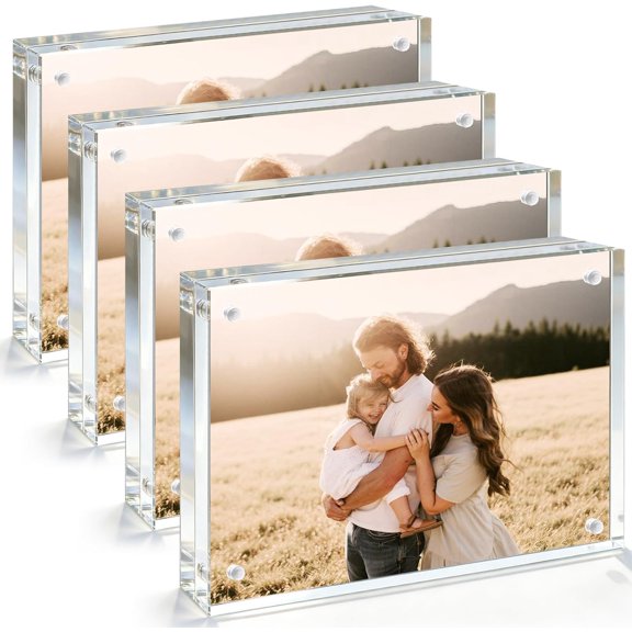 4x6 Acrylic Frame Set of 4 Double Sided Acrylic Picture Frames