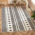 thumbnail image 1 of 4x6 Area Rug, Anti-Slip Backing Washable Rugs, Ultra-Thin Stain Resistant Boho Motif Area Rugs for Living Room, Foldable Super Soft Home Decor Rug, 1 of 6