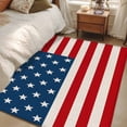 thumbnail image 1 of 4x6 Area Rugs, 4th of July Non-Skid Rubber Backing Large Rectangle Rugs - Living Room Bedroom Home Office, Red Stripes Independence Day Indoor Floor Mat Carpets Washable Rug, 1 of 9