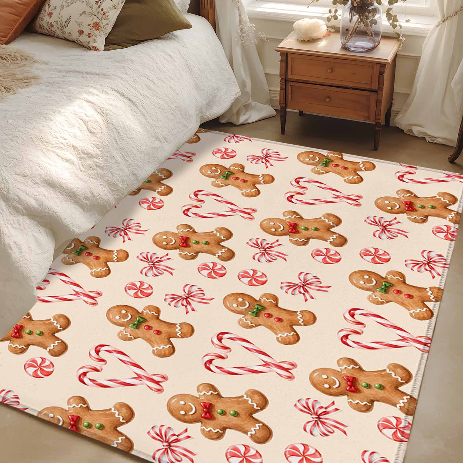 4x6 Rectangular Rug For Bedroom 4x6 Area Rugs, Beige Man Non-Skid Rubber Backing Large Rectangle Rugs ...