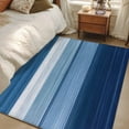 thumbnail image 1 of 4x6 Area Rugs, Blue Ombre Stripe Non-Skid Rubber Backing Large Rectangle Rugs - Living Room Bedroom Home Office, Farmhouse Striped Modern Abstract Art Indoor Floor Mat Carpets Washable Rug, 1 of 9