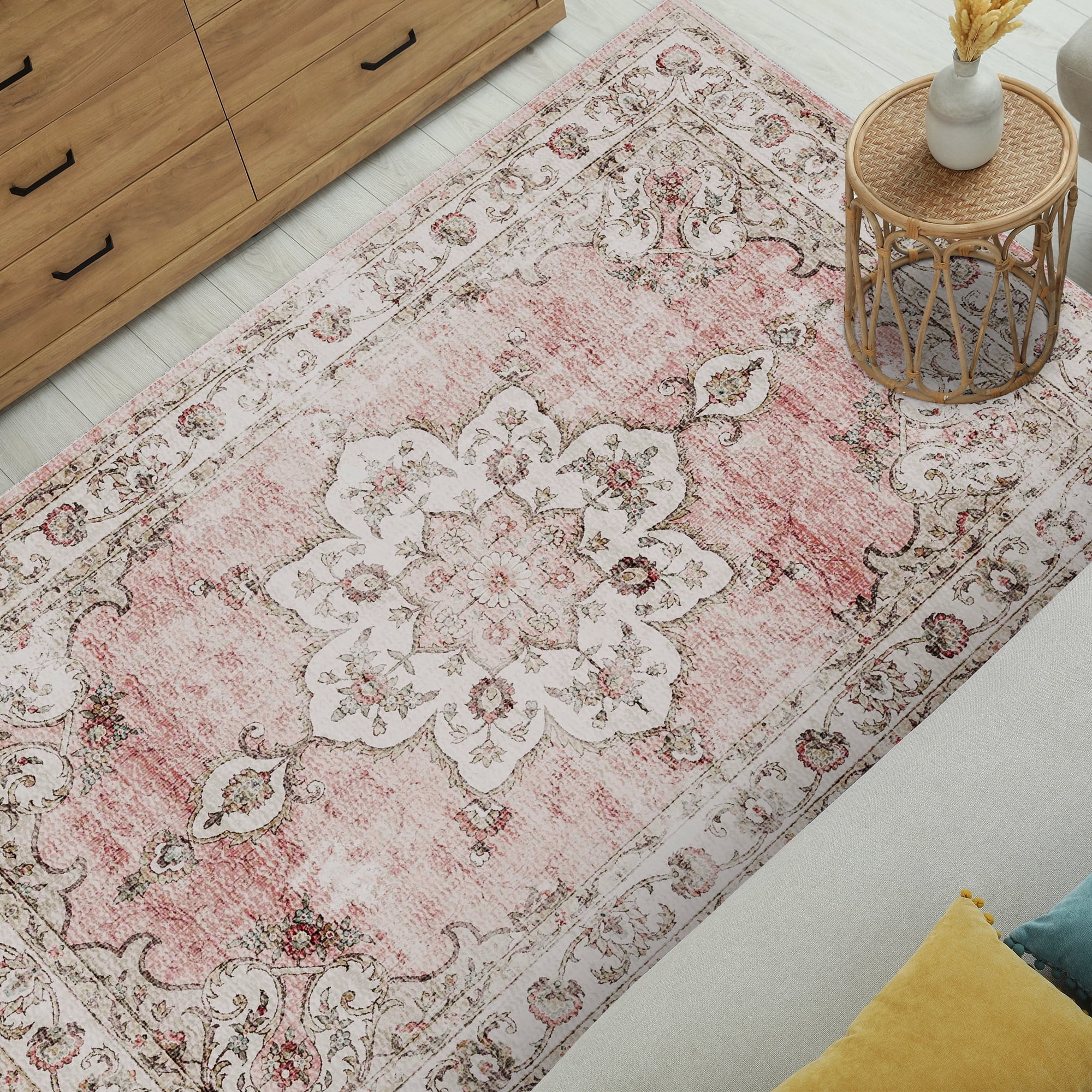 4x6 Area Rugs Boho Vintage Design for Living Room, Bedroom, Kitchen