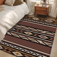 thumbnail image 1 of 4x6 Area Rugs, Brown Boho Non-Skid Rubber Backing Large Rectangle Rugs - Living Room Bedroom Home Office, Vintage Ethnic Tribe Retro Abstract Art Indoor Floor Mat Carpets Washable Rug, 1 of 9