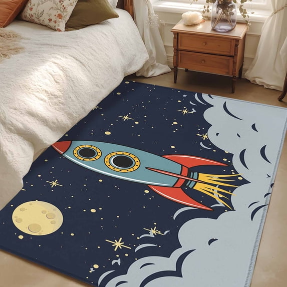 4x6 Area Rugs, Cartoon Non-Skid Rubber Backing Large Rectangle Rugs ...