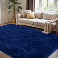 thumbnail image 1 of 4x6 Area Rugs for Living Room Rug: Soft Fluffy Shag Blue Rugs for Bedroom, Non-Slip Large Fuzzy Plush Rug Indoor Floor Carpet for Nursery Kids Boys Girls Room, Dorms, Playroom, Modern Home Decor, 1 of 18