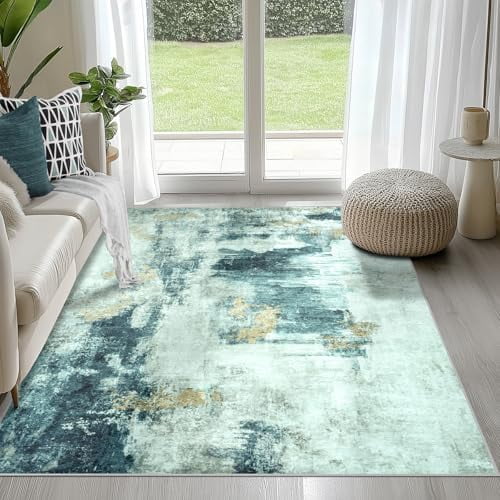4x6 Area Rugs for Living Room Rug Washable: Abstract Rug for Dining ...