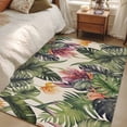 thumbnail image 1 of 4x6 Area Rugs, Palm Leaves Non-Skid Rubber Backing Large Rectangle Rugs - Living Room Bedroom Home Office, Summer Botanical Tropical Plants Rustic Indoor Floor Mat Carpets Washable Rug, 1 of 9