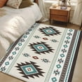 thumbnail image 1 of 4x6 Area Rugs, Southwest Ethnic Non-Skid Rubber Backing Large Rectangle Rugs - Living Room Bedroom Home Office, Boho Aztec Tribal Abstract Aesthetic Indoor Floor Mat Carpets Washable Rug, 1 of 9