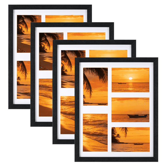 4x6 Black Collage Picture Frames Set of 4