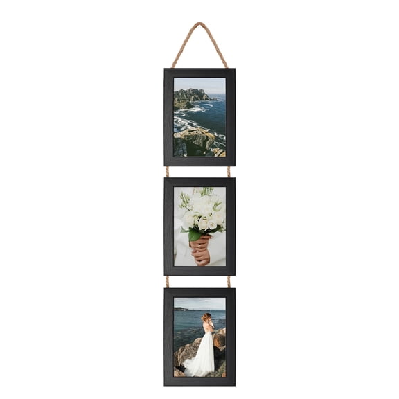 4x6 Black Picture Frame Collage Set for Wall Hanging