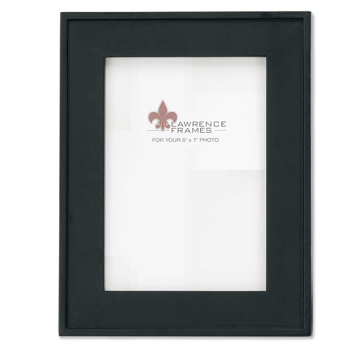 4x6 Black Wood Picture Frame with Flat design and Outer Edge Detail
