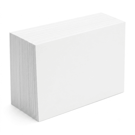 4x6 Blank Index Cards Unlined Heavyweight 220 GSM Cardstock, Smooth Writing No Bleed, 100 Count, White