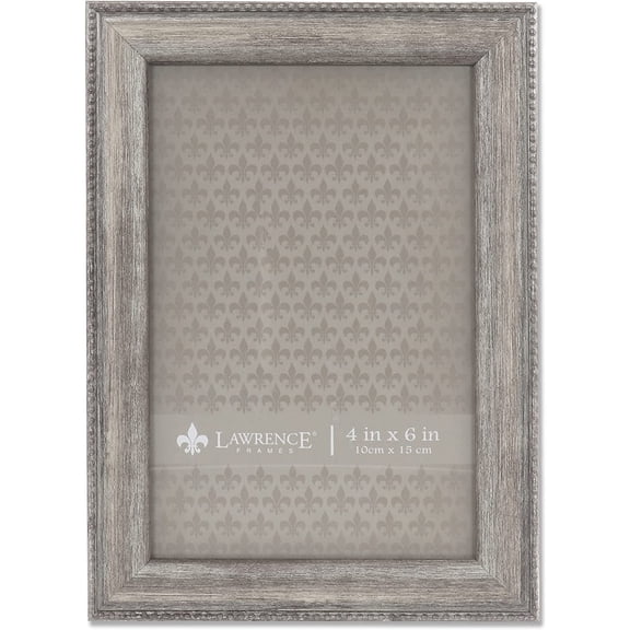 4x6 Burnished Silver Picture Frame - Classic Bead Border