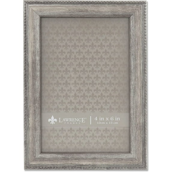 4x6 Burnished Silver Picture Frame - Classic Bead Border