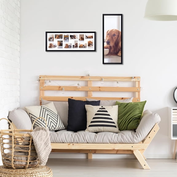 4x6 Collage Picture Frame Set of 2, 12 Openings Multiple Frames Display 4 by 6 Photo with Mat for Wall Hanging