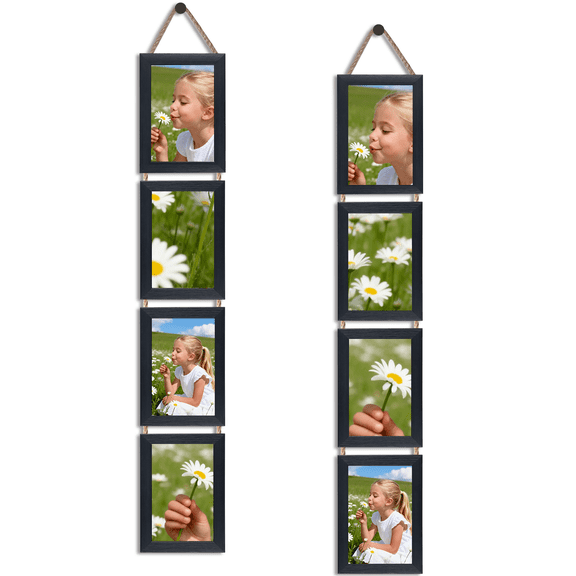 4x6 Collage Picture Frame Set of 2, Black