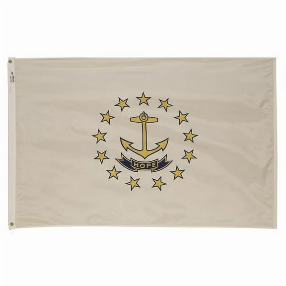 4x6' DURAWAVEZ RHODE ISLAND NYLON FLAG CH&G