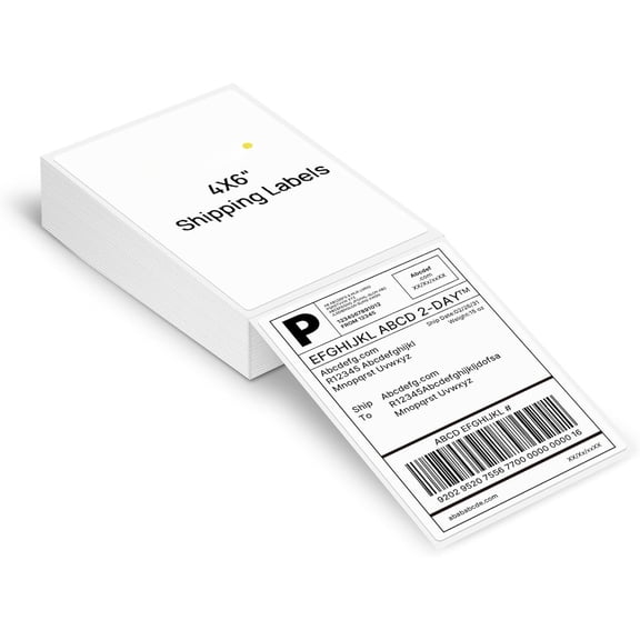 4x6 Direct Thermal Shipping Labels, Pack of 220, Perforated Fanfold, Commercial Grade Permanent Adhesive for Thermal Printers, Mailing & Shipping Packages