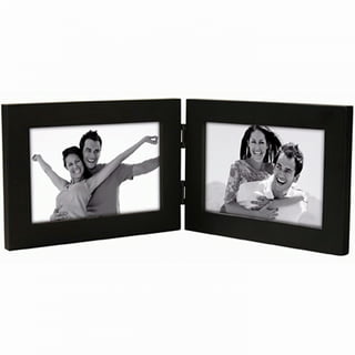 DUAL EASEL cardstock frame 4x6 Black w/gold foil border (sold in