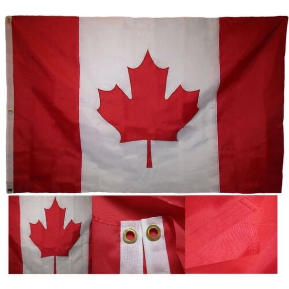 4x6 Embroidered Sewn Canada Canadian Country 300D 4'x6' Nylon Flag Banner