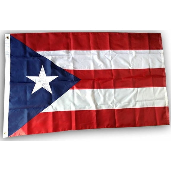 4x6 Embroidered Sewn Puerto Rico 210D Nylon Flag 4'x6' Heavy Duty Strong