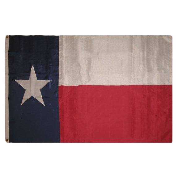4x6 Embroidered Sewn State of Texas Nylon Flag 4'x6' Banner Clips