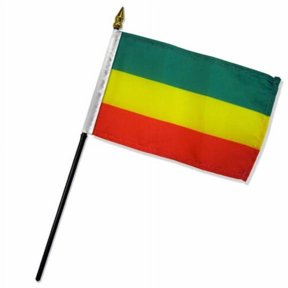 4x6 Ethiopia Plain Stick Flag Ethiopian Plain Stick Flag Table Staff Desk Table