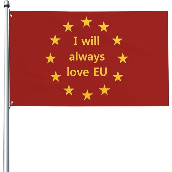 4x6 FT I Love Europe Flag for Outside