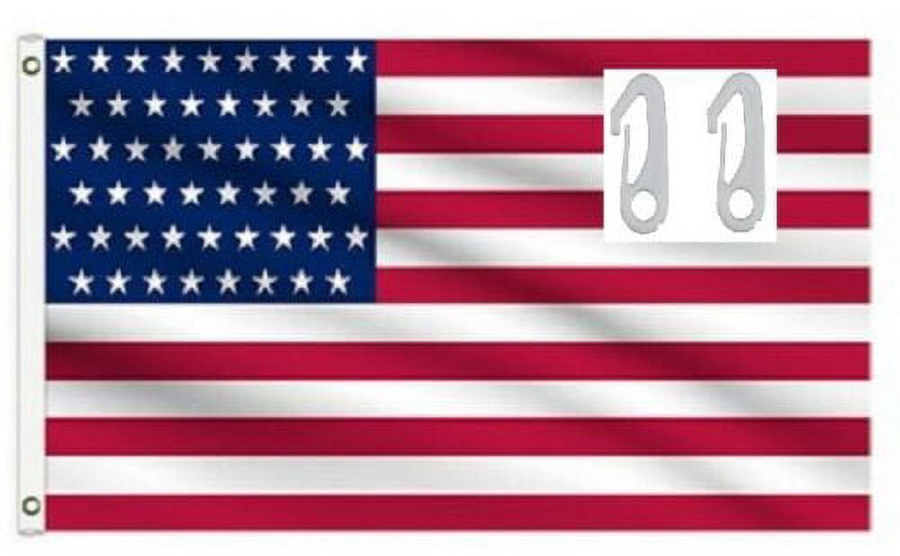 4x6 FT USA United States Flag 4'x6' House Banner grommets w/ 2 Nylon Flag Clips