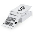 thumbnail image 1 of 4x6" Fanfold Direct Thermal Shipping Labels Self Adhesive for Zebra and Rollo Printers 1 Stacks,Total 500 Labels, 1 of 7
