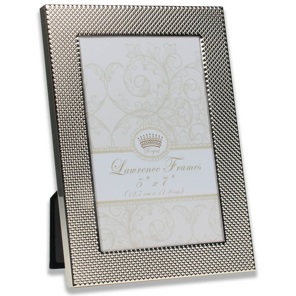 4x6 Fawn Pin Dot Pattern Silver Metal Picture Frame