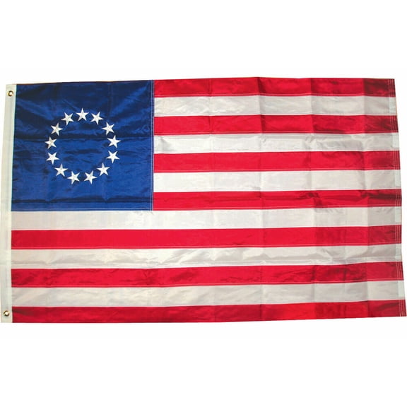 4x6 Ft Betsy Ross Flag Embroidered Nylon 13 Star US Stars & Sewn Stripes USA