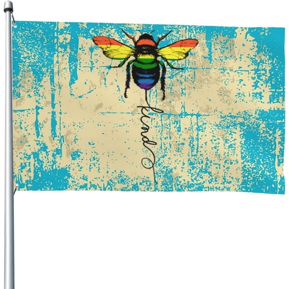 4x6 Ft Garden flag Bee Kind Lgbt Flag American flag Funny House Outdoor banners Yard Flags Garden Parade Banner Tapestry With 2 Grommets