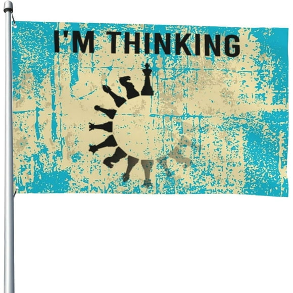 4x6 Ft Garden flag Funny Sayings I'm Thinking Chess Pieces Chess Flag American flag Funny House Outdoor banners Yard Flags Garden Parade Banner Tapestry