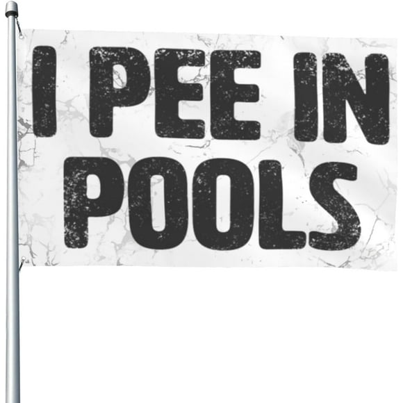 4x6 Ft Garden flag I Pee In Pool Funny Swimming Flag American flag Funny House Outdoor banners Yard Flags Garden Parade Banner Tapestry