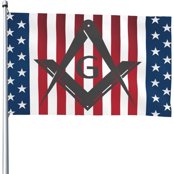4x6 Ft Garden flag Masonic Flag American flag Funny House Outdoor banners Yard Flags Garden Parade Banner Tapestry With 2 Grommets