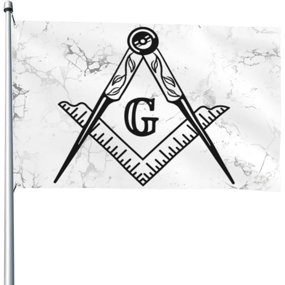 4x6 Ft Garden flag Masonic Square and Compasses Flag American flag Funny House Outdoor banners Yard Flags Garden Parade Banner Tapestry With 2 Grommets