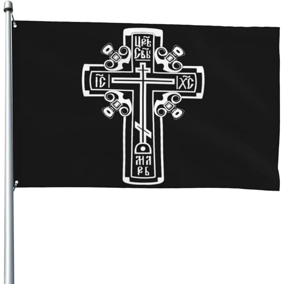 4x6 Ft Garden flag Orthodox Christian cross Flag American flag Funny House Outdoor banners Yard Flags Garden Parade Banner Tapestry With 2 Grommets