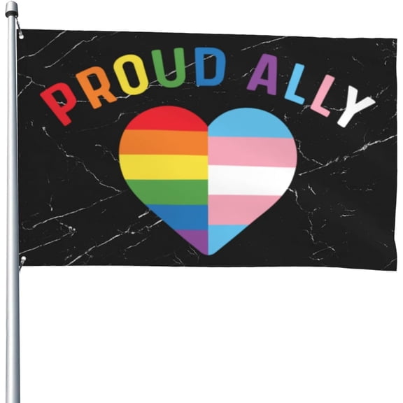 4x6 Ft Garden flag Proud Ally Mom Lgbt Transgender Gifts Lgbtq Pride Flag American flag Funny House Outdoor banners Yard Flags Garden Parade Banner Tapestry