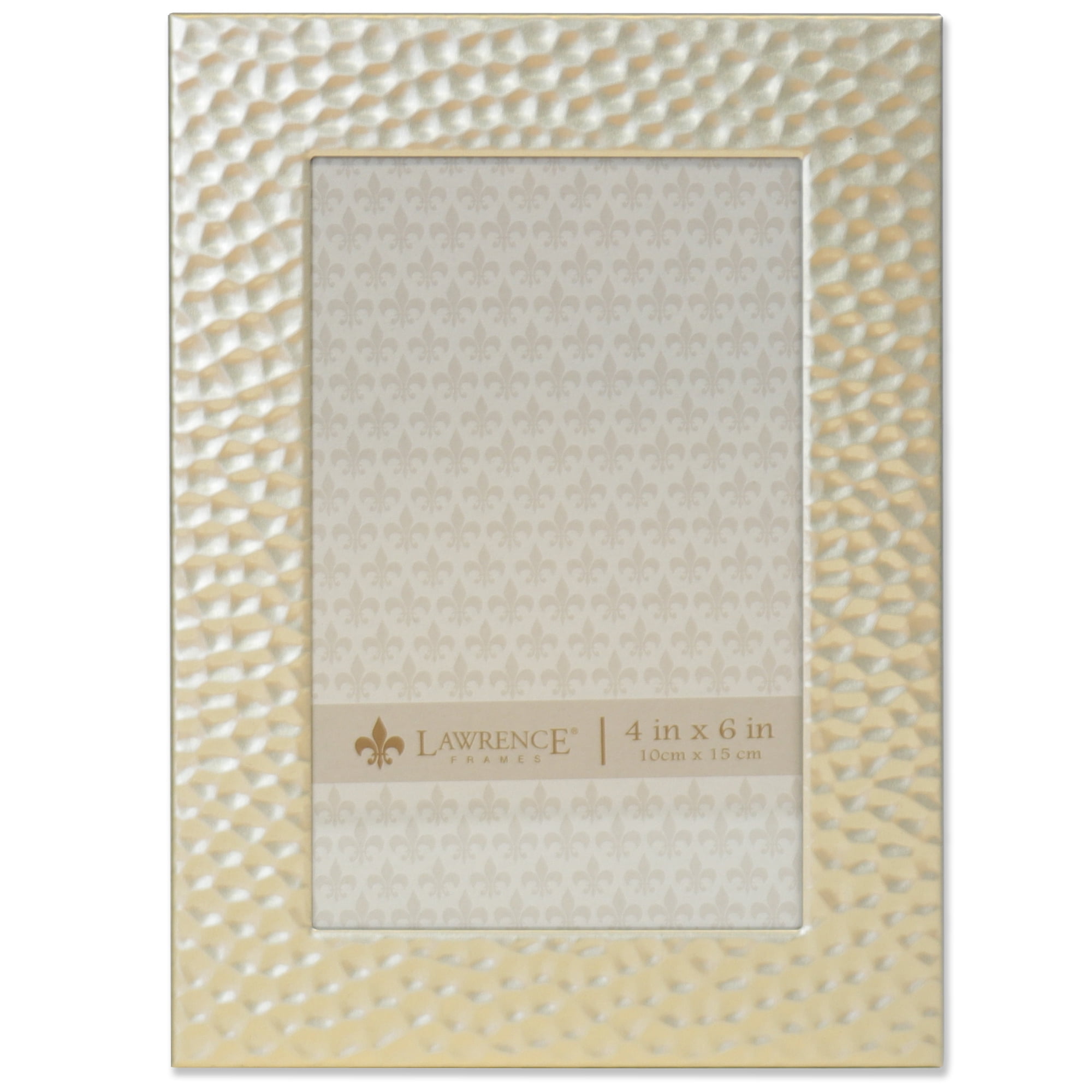 4x6 Hammered Metal Frame Gold