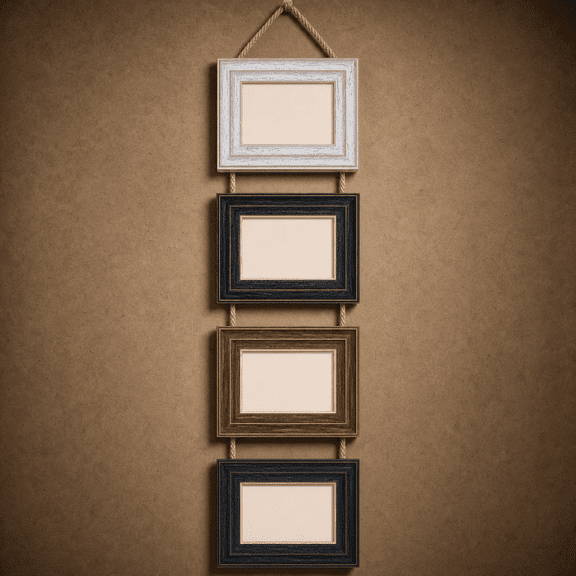 4x6 Hanging Picture Frames Collwall Decor Horizontalbination High Definition Temped Glwith Wood Grain White Black Brown Blue Mixorted Color 1pack