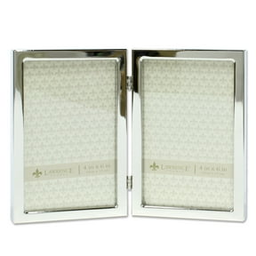 4x6 Hinged Double Silver Standard Metal Picture Frame