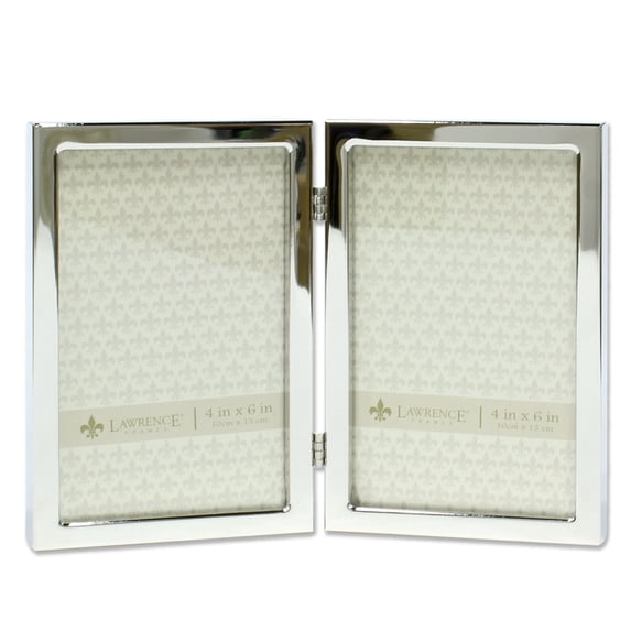 4x6 Hinged Double Silver Standard Metal Picture Frame